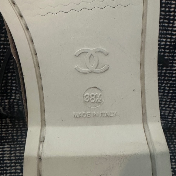 CHANEL moccasins loafers dark grey 2 tone - Picture 6 of 9